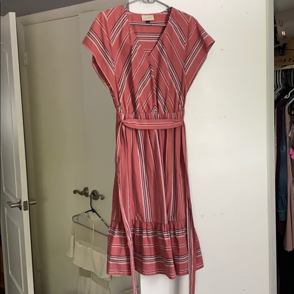 Long salmon dress